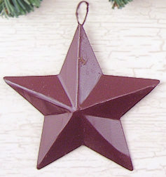 3-1/2" Mini Barn Star  Burgundy